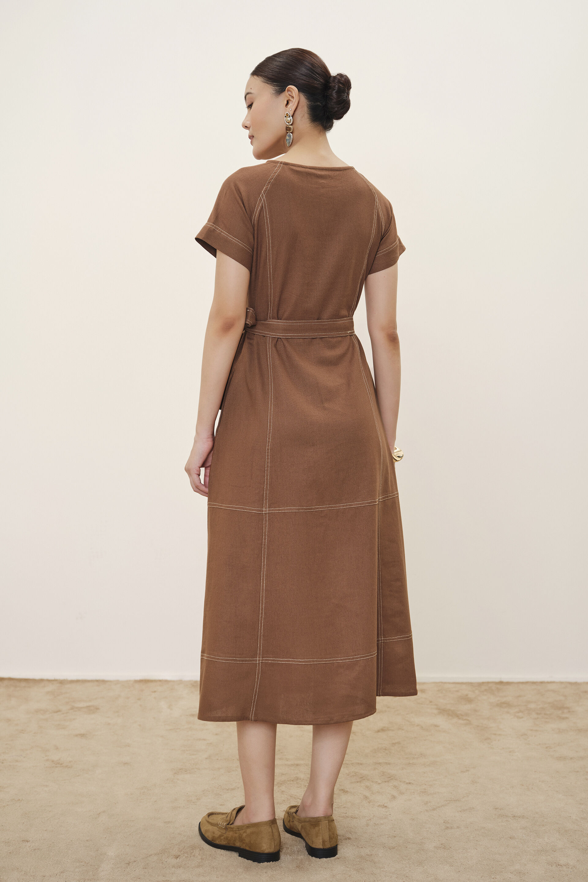 The Classic Brown Dress, Brown, image 5